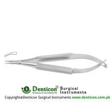 Barraquer Micro Needle Holder Curved - Very Delicate - Round Handle Stainless Steel, 13 cm - 5"